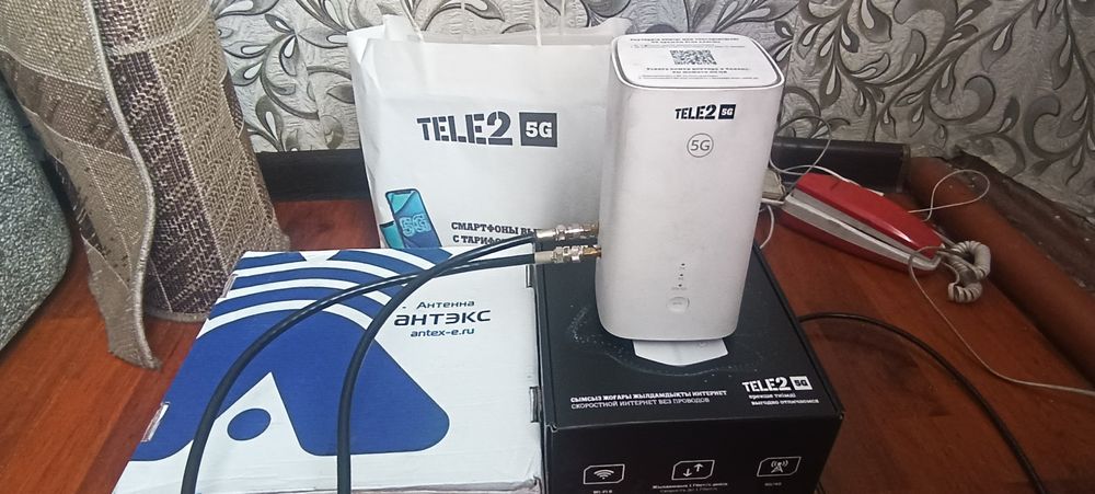 Теле2 роутер 5G с антенной на улицу