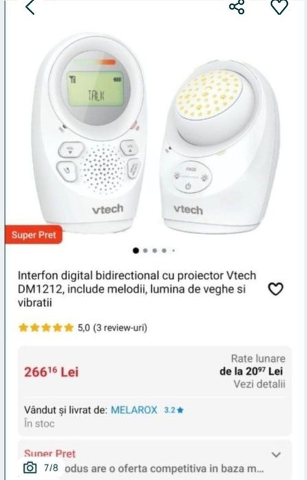 Monitor audio Vtech copii, varstnici, wireless