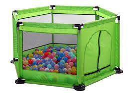 Детский манеж (64×125). Цвет: Синий, Фиолетовый, Красный,  Молочный