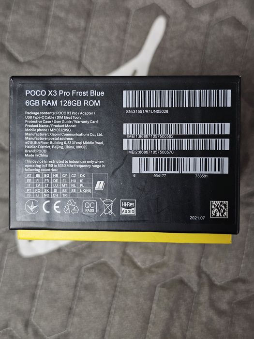 Продам смартфон POCO X3