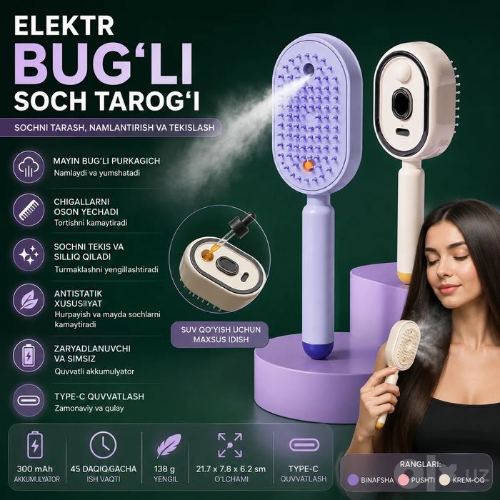 Ayollar uchun ko'p funksiyali elektr parli soch tarog‘i