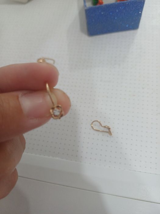 Сережки детские золотые 585 проба