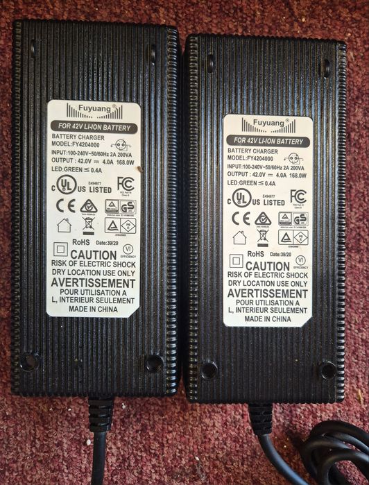 Incarcatoare trotinete/biciclete electrice Li-ion 42v 4Ah