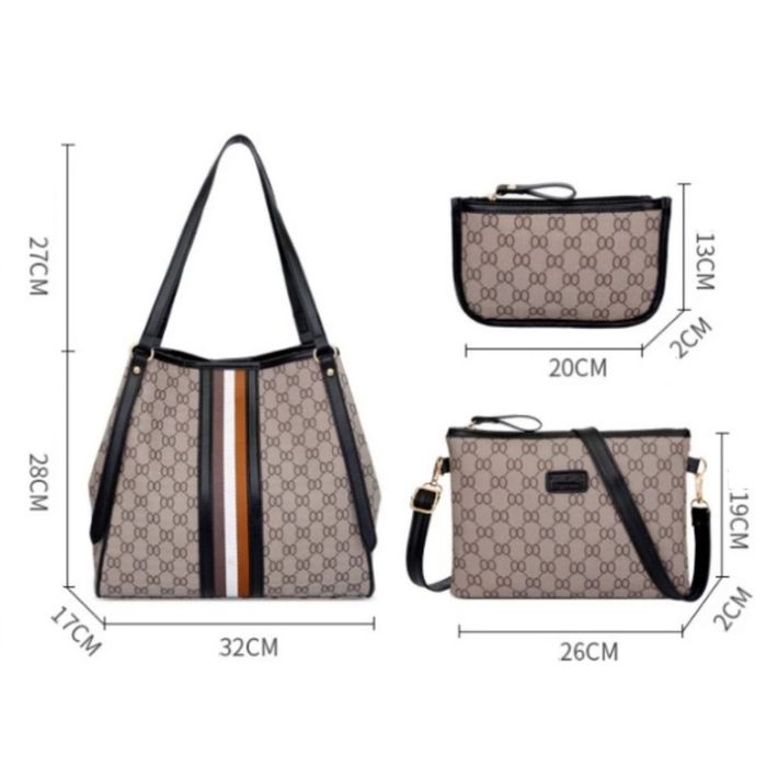 Елегантен комплект дамски чанти 3 в 1