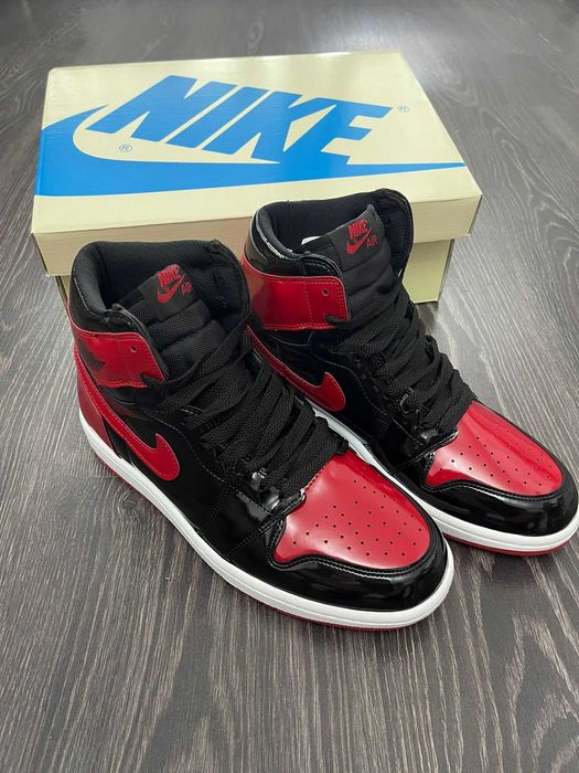 Nike Air Jordan 1 High PATENT BRED  Box (Livrare cu verificare)