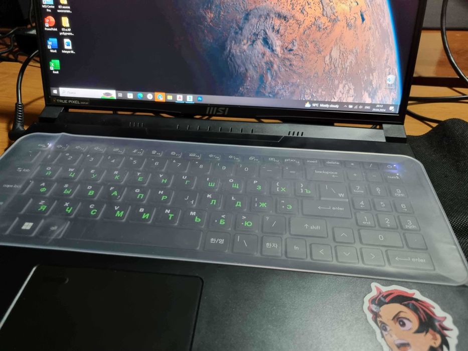 Защитная силиконовая пленка для ноутбука клавиатуры прозрачная