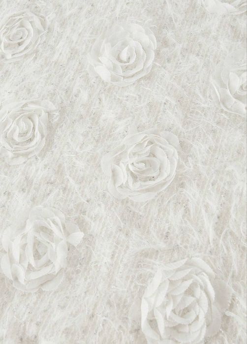 Нов разкошен пуловер  3 Д рози