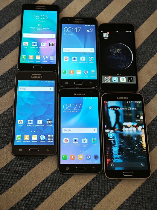 Lot 6 telefoane Samsung + iPhone – funcționale