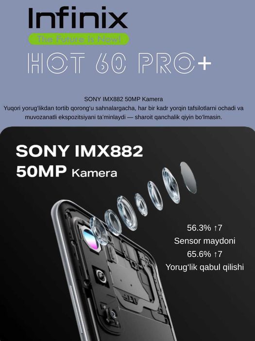 Infinix hot 60 Pro + 12 oy kafolat va mudatli to'lov bor