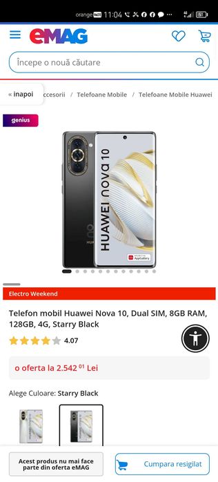Se vinde Huawei Nova 10 pro 256 Gb