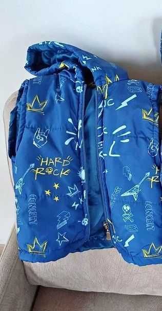 Намалено от 58 лв-Яке кожено дебело за зимата с каракул и Син елек