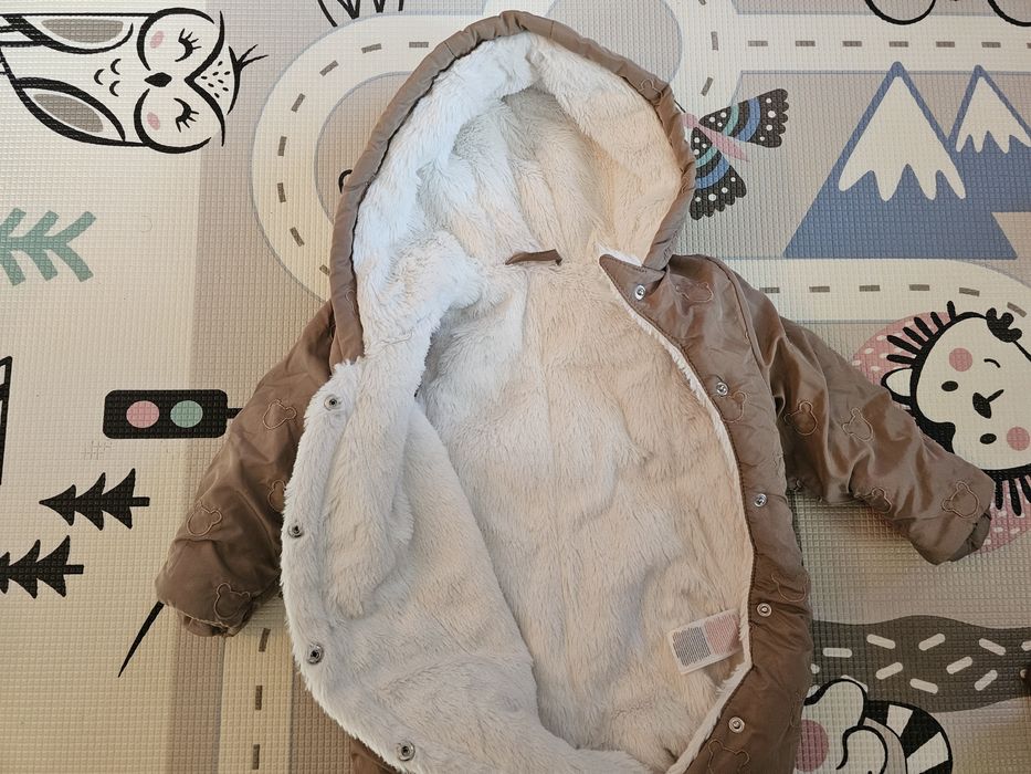 Детски зимен космонавт / гащеризон | Кафяв | Размер 80см