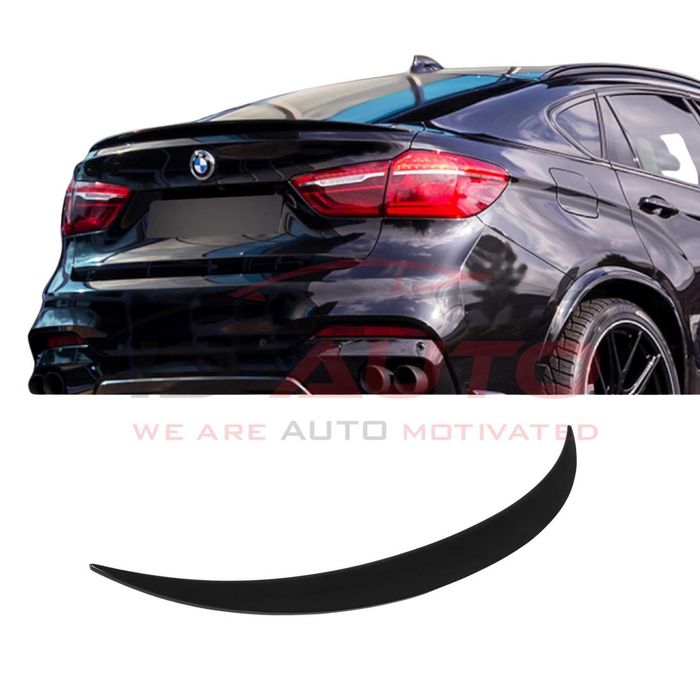 Спойлер лип за багажник – BMW X6 F16 (2014–2019), черен гланц, бмв