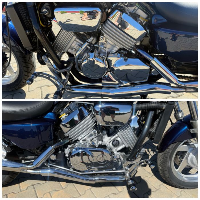 HONDA VF 750 C MAGNA RC43 BOBBER 87 cai EXTRA CROM evacuare SUPER TRAPP ghidon+ comenzi frontale custom recent adusa din Germania fara zgarieturi Top