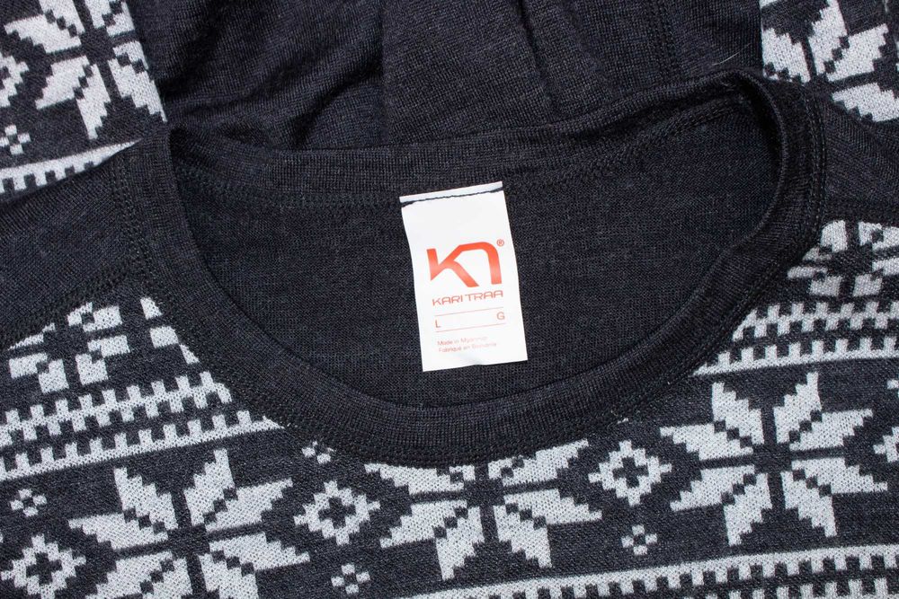 Kari Traa дамска блуза сива термо бельо 60% мериносна вълна L