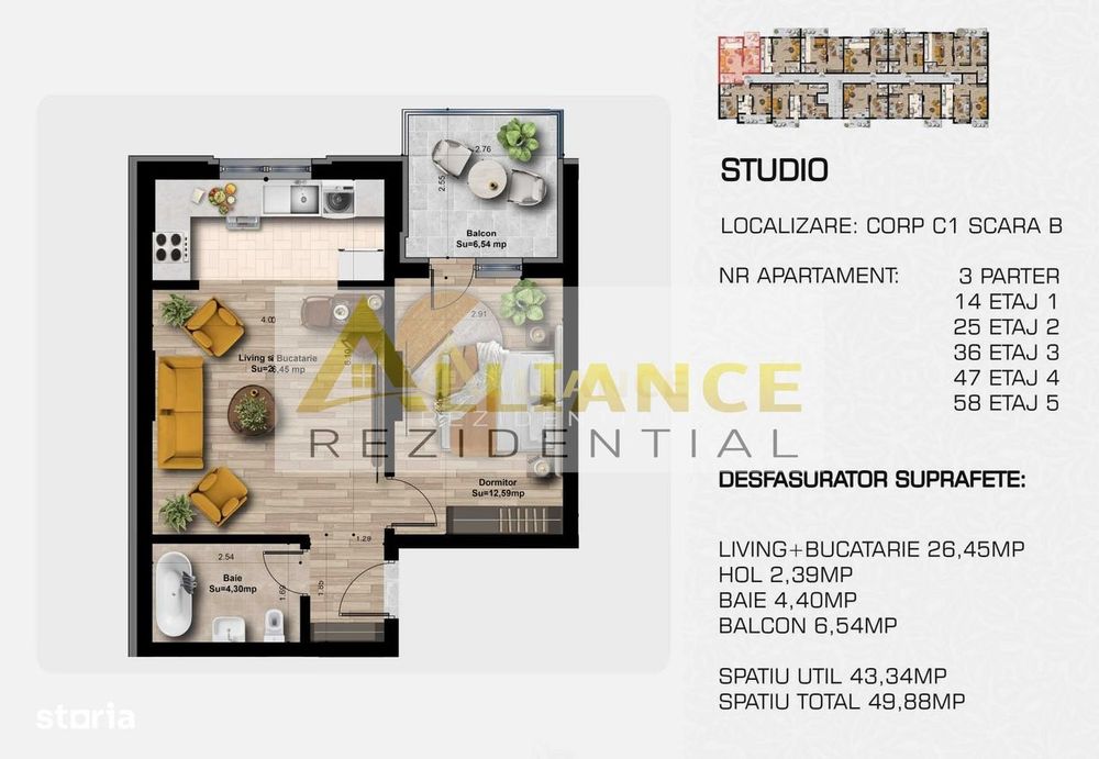 Studio Premium De Vânzare Complex Nou, 5 Minute Metrou Berceni