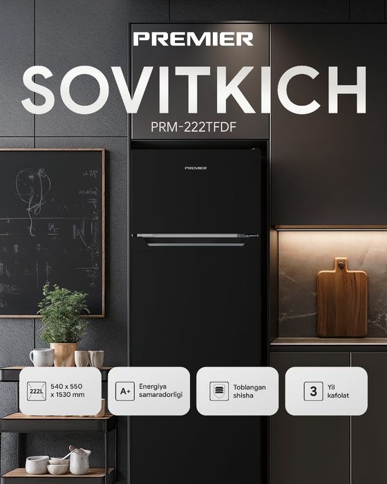 PREMIER PRM-222TFDF (222 litr) DI

Hajmi: Sovutgich kamerasi 170 l / M