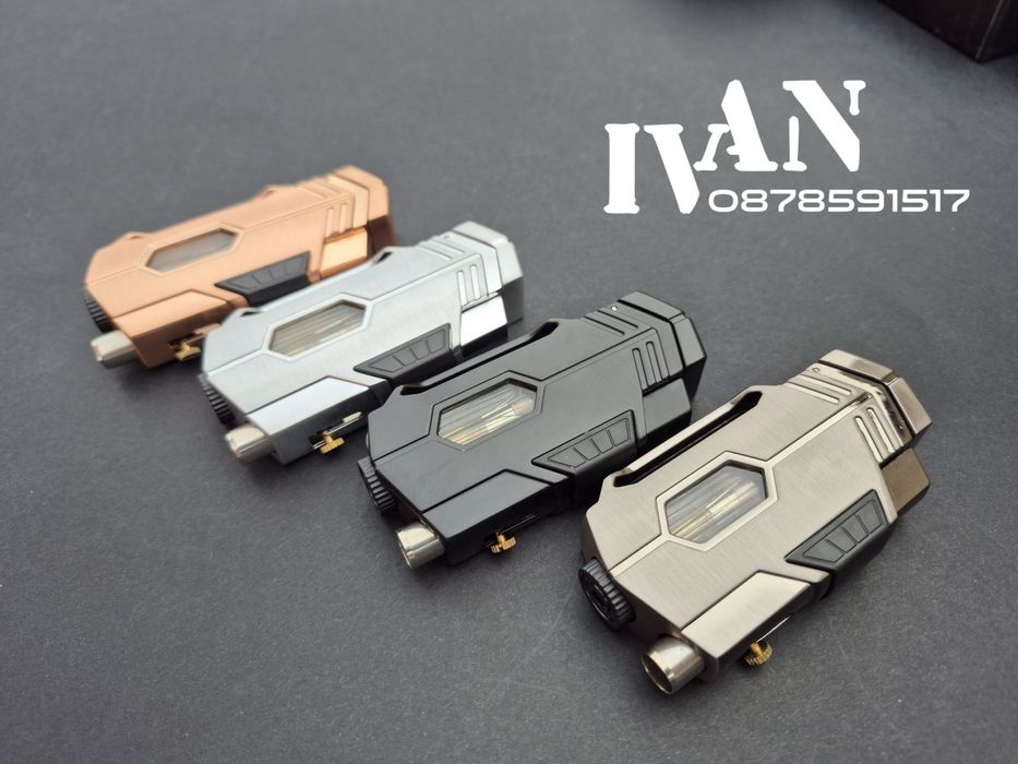 Запалка за пури с двоен джет Flabox  с вграден пънч за дупчене на пури