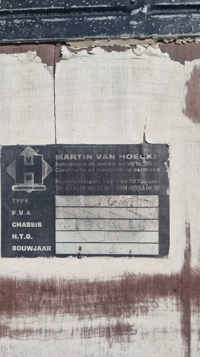 Белгийско ремарке Martin Van Hoecke 550 kg