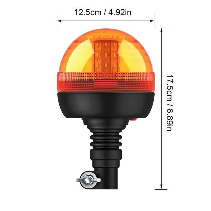 Комплект 12V 24V Аварийна лампа Маяк Буркан със стойка