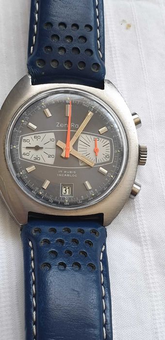 Винтидж швейцарски хронограф Zentra Valjoux 7734