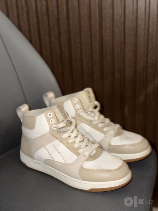 H&M High-Top Sneakers — Beige/White