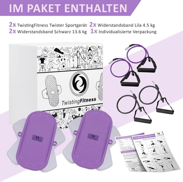 Фитнес ластици с двоен въртящ диск и видео уроци отслабване и пилатес