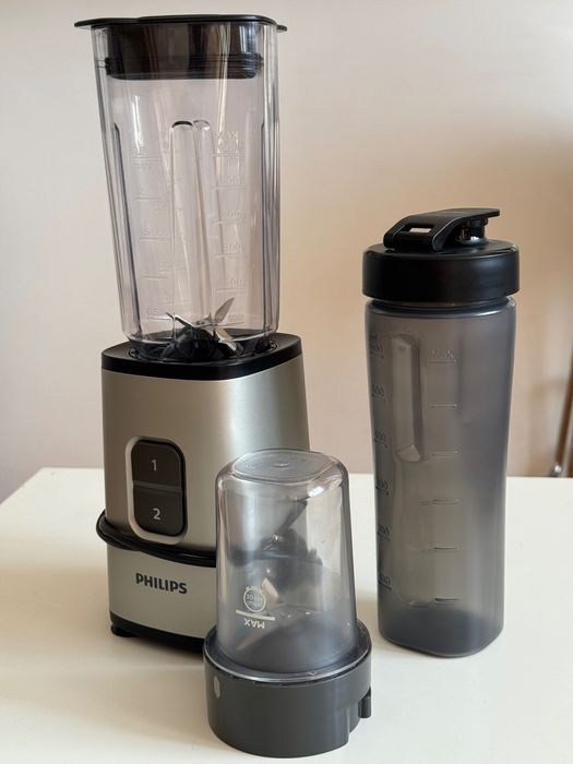 Blender PHILIPS HR2604/80, 1l, 350W, 2 trepte viteza, argintiu-negru