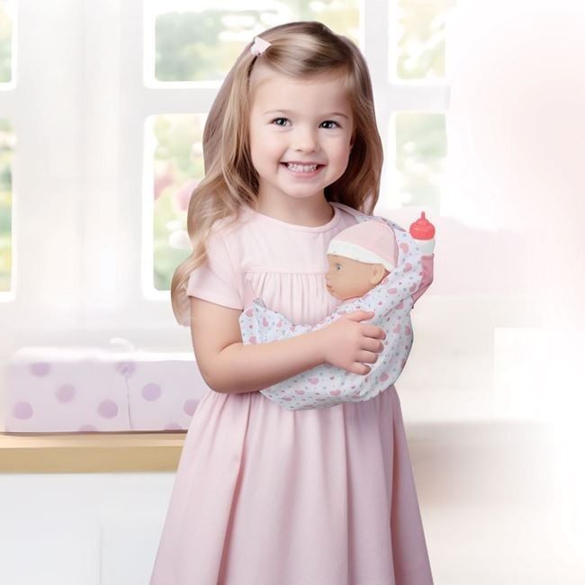 Кукла бебе с "кенгуру" и аксесоари за разходка