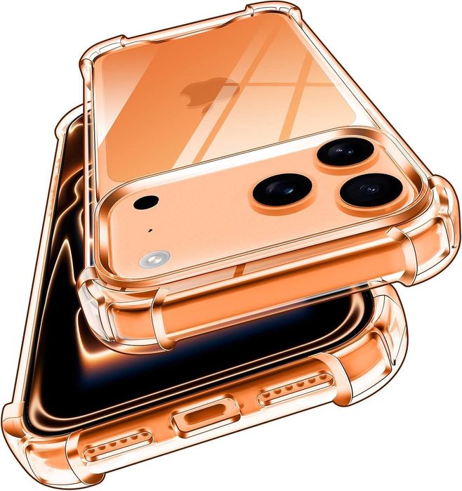 Прозрачен силиконов удароустойчив кейс за apple iphone 17 pro