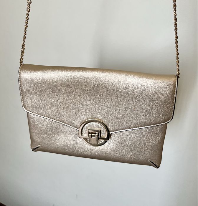 Сумочка клатч золотистая бу