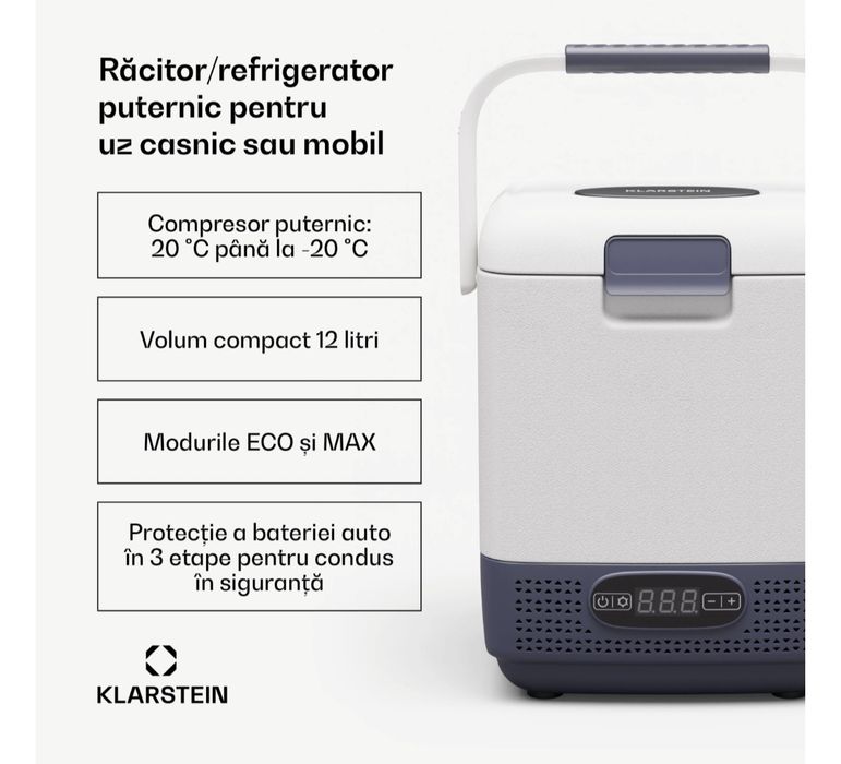 SwiftFrost 12L Compresor Frigider Camping Alb
