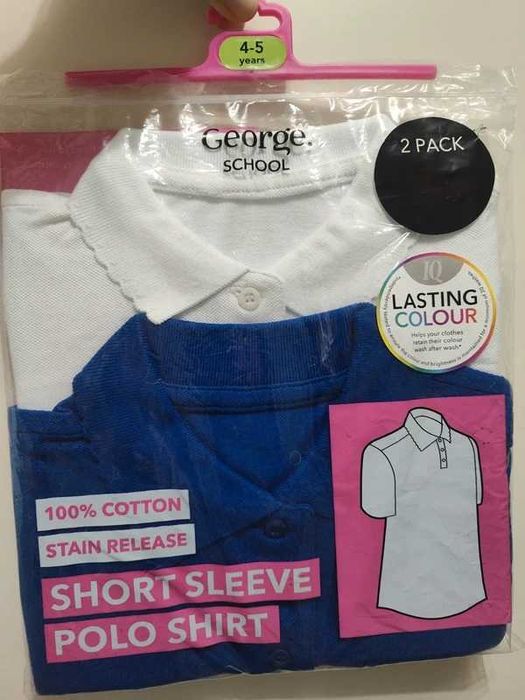2 tricouri polo, George, mărimea 104-110 cm, 4-5 ani