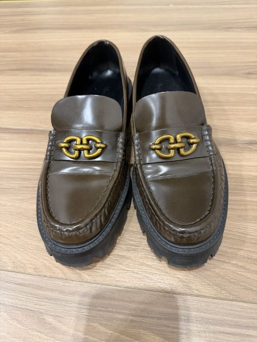 Кожаные лоферы Massimo Dutti, 39р