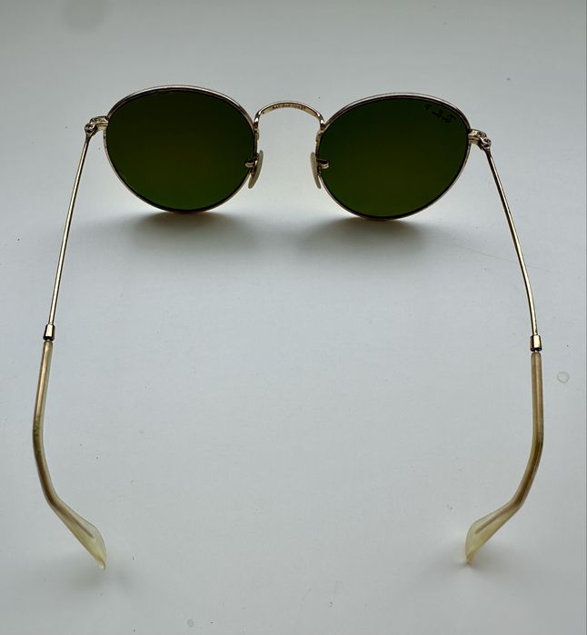 Ray Ban RB3447 Round Metal Polarized Flash Red оригинални