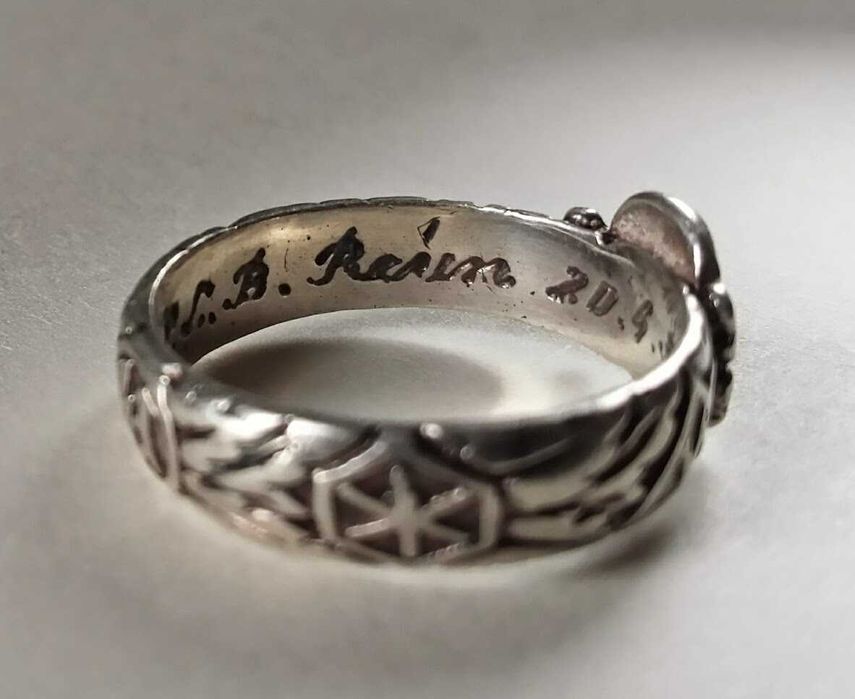 Германски сребърен пръстен waffen SS за заслуги