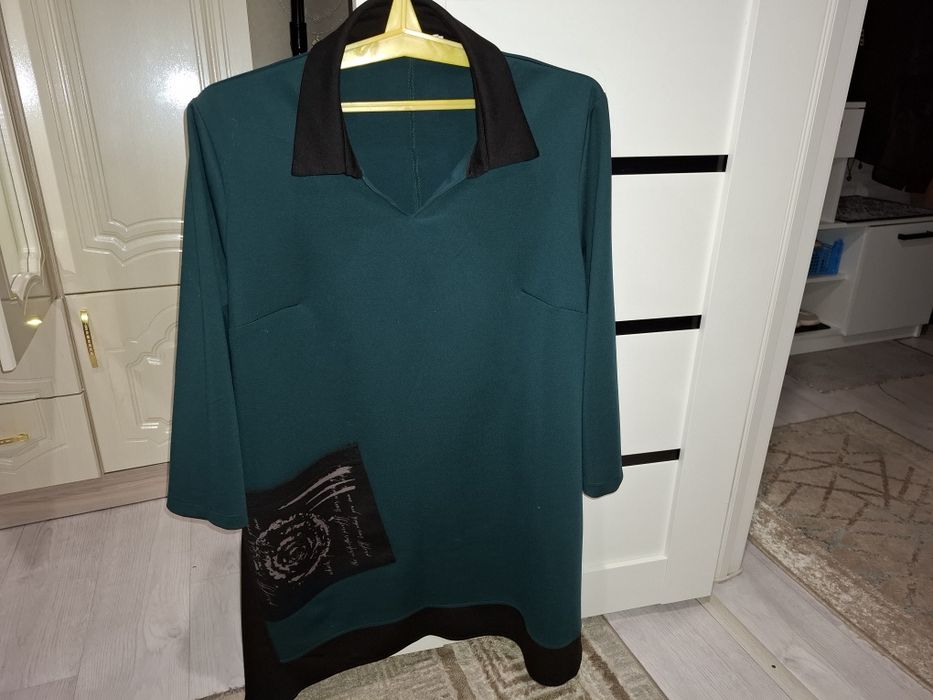 Продам тунику темно зелёного цвета