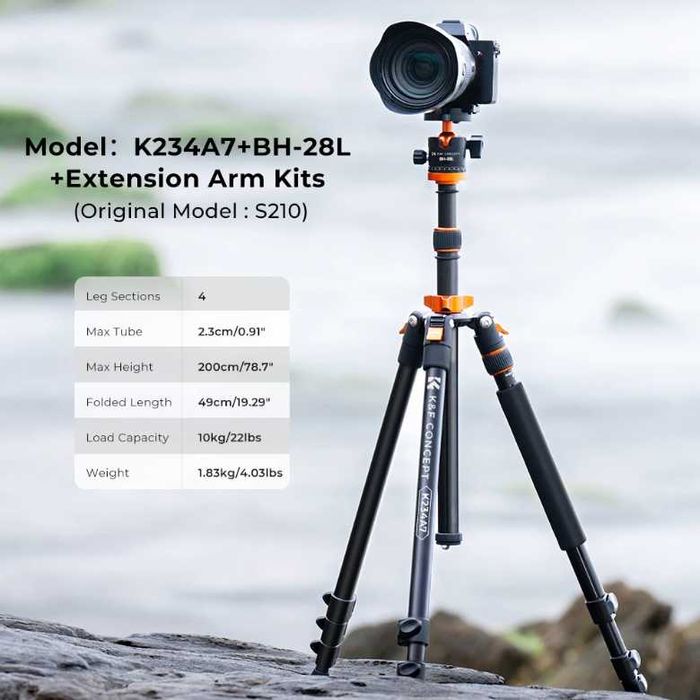 K&F Concept висококачествен статив , трипод + подвижно рамо