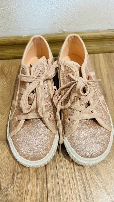 Tenisi Nelli Blu, fete, roz sidefat - mar. 34