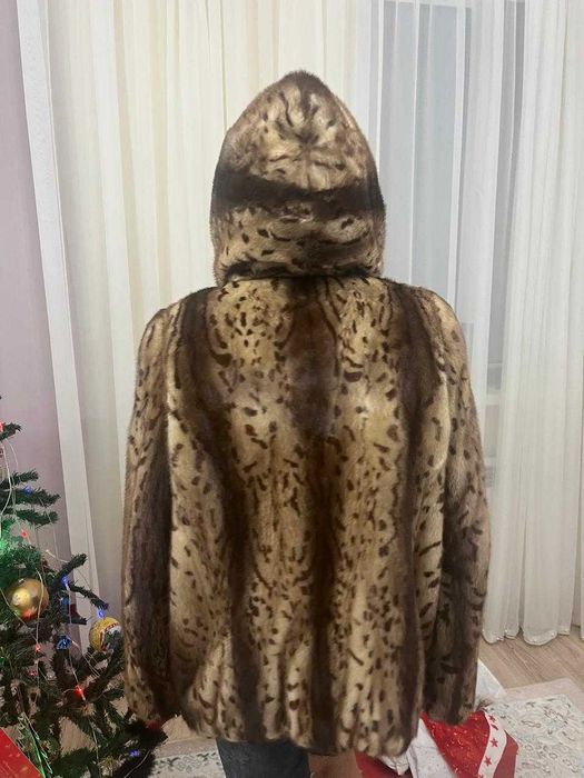 Шуба норковая с капюшоном
