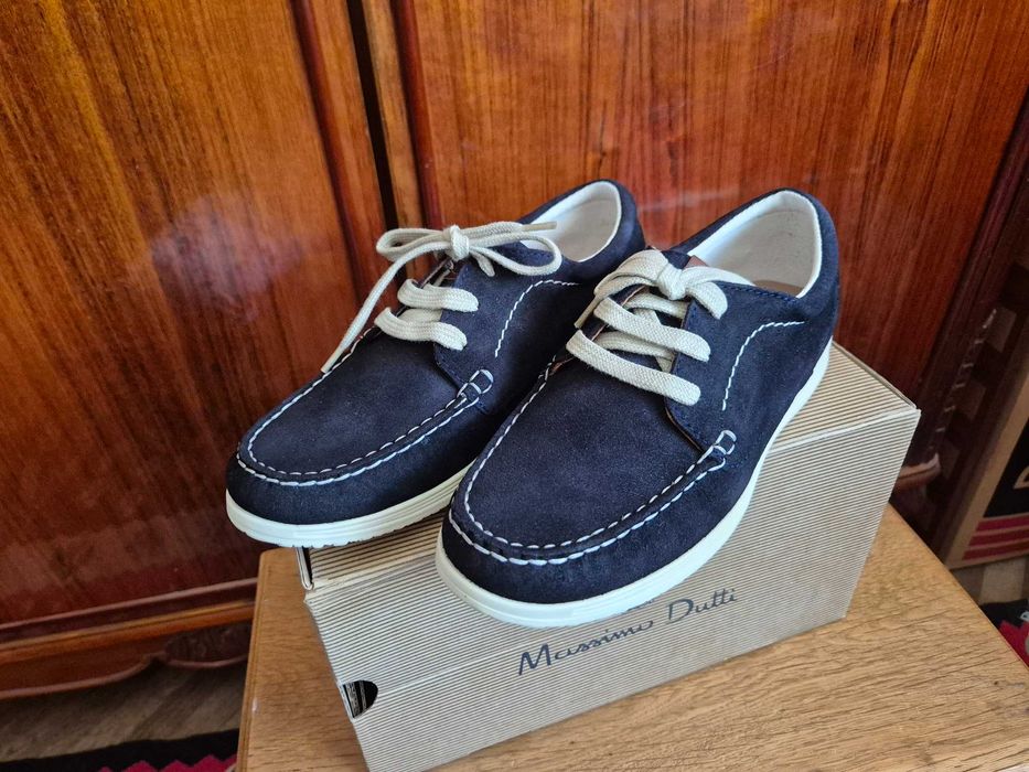 Pantofi piele intoarsa baieti nr. 37 Massimo Dutti noi
