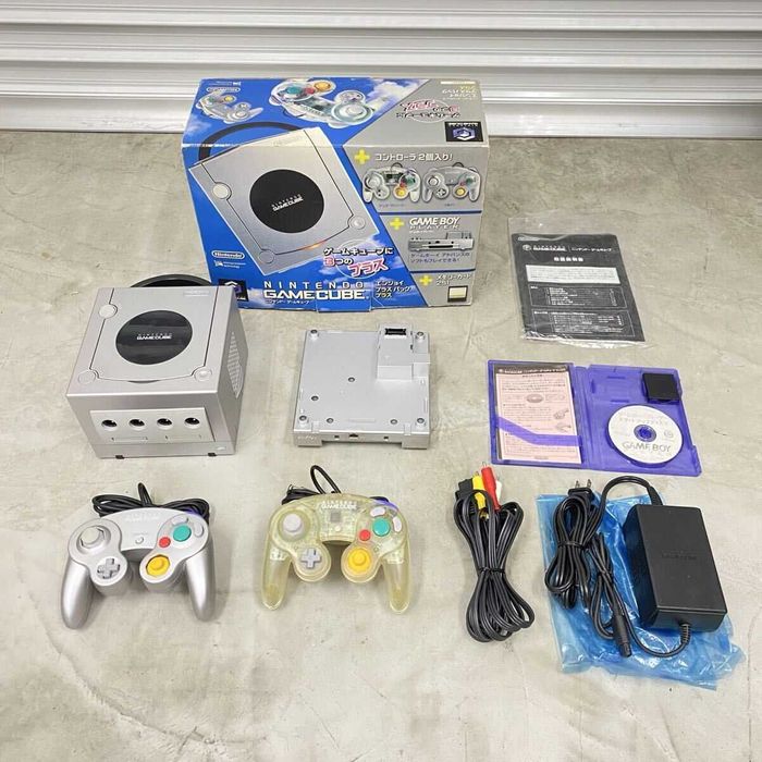 NINTENDO GAMECUBE Enjoy Plus Pack Silver Controller Skeleton