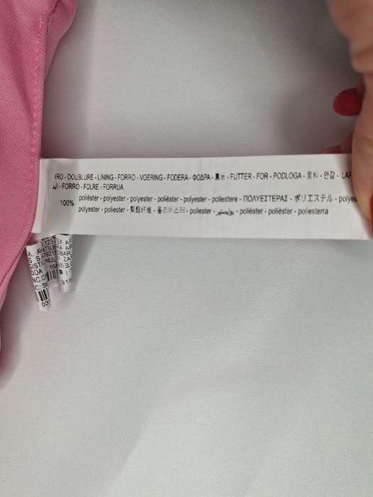 Top bustieră ZARA roz S, cu fermoar lateral, nou cu etichetă