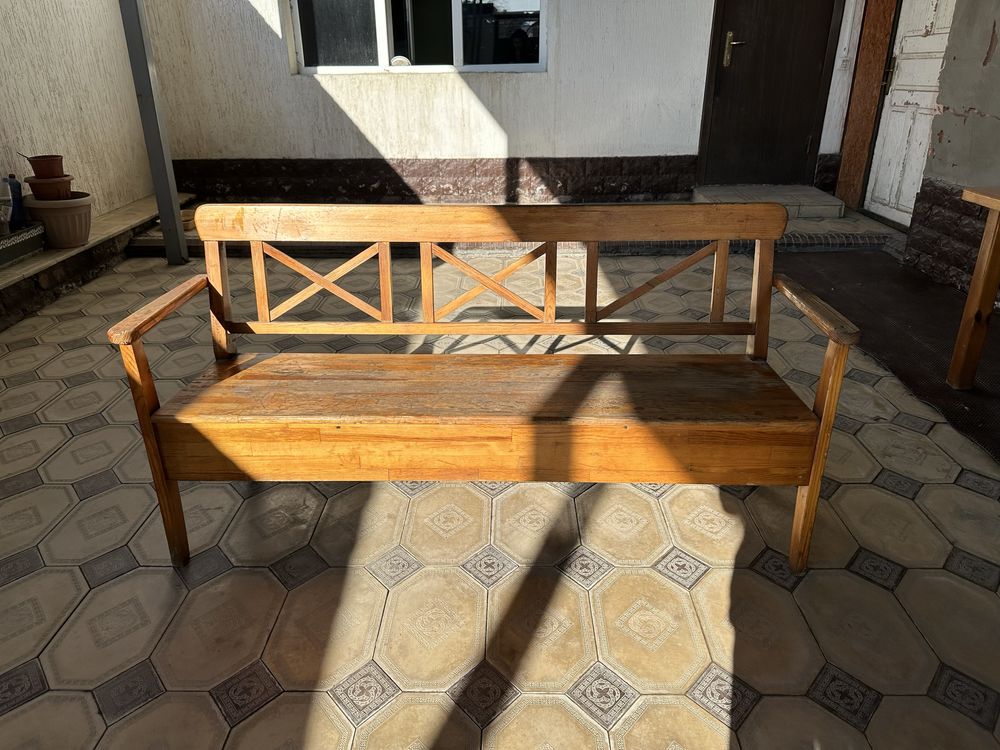 Столы и скамейки из массива березы: 45 000 тг. - Кухонная мебель ...