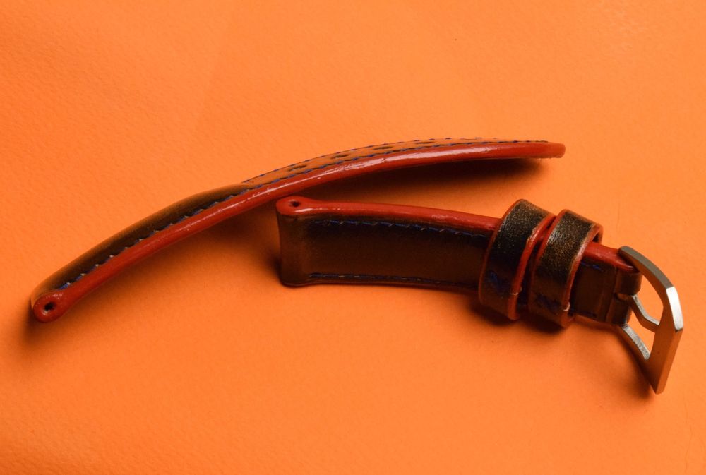 Кожена каишка за часовник Panerai ръчна изработка 26/26мм, 26/24мм