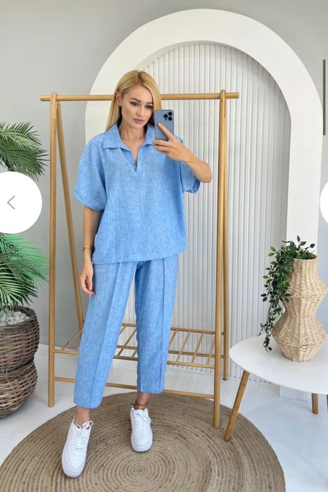 Дамски ленен комплект