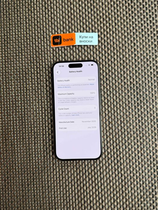 100% Battery! 1Tb! iPhone 15 PRO Лизинг от 28€/мес / Black Titanium / КАТО НОВ! 1000gb