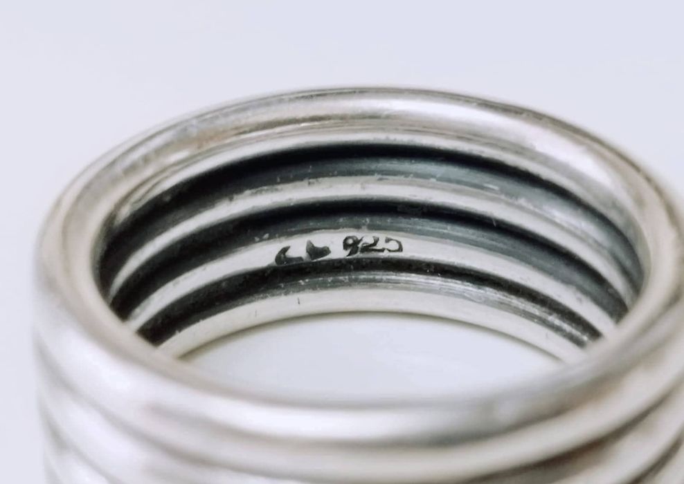 Vechi inel masiv din argint de 925, copii