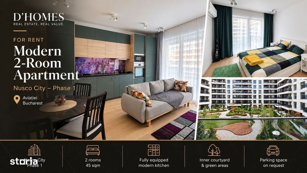 For Rent | Modern 2-Room Apartment | 45 sqm | Nusco City