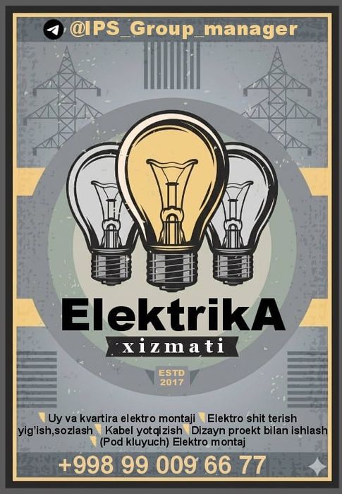 Elektromontaj xizmatlari